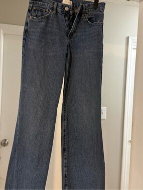 PacSun Dark Blue Wide-Leg High Rise Jeans